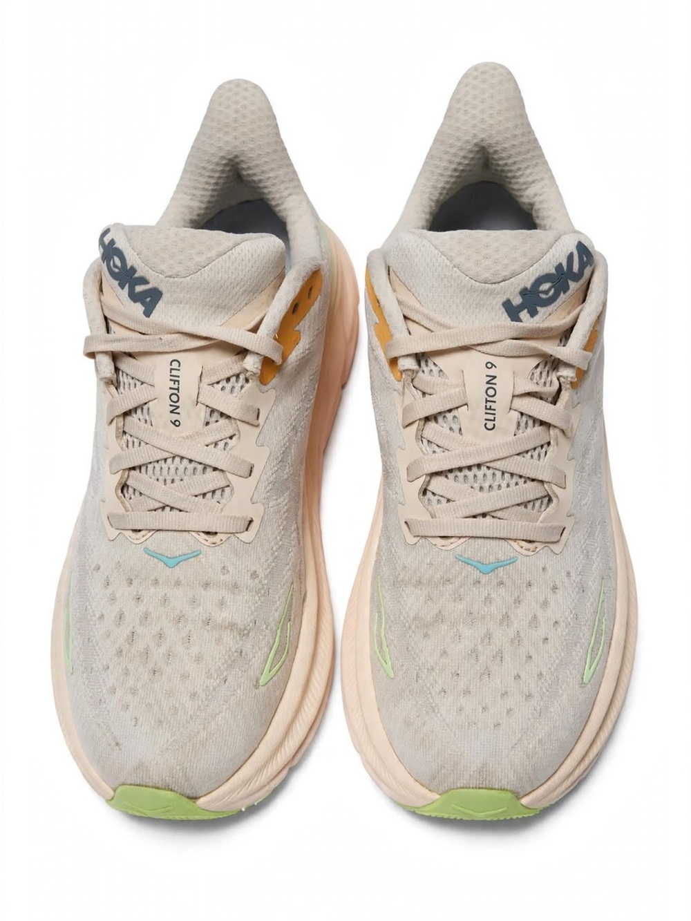 HOKA Clifton 9 Womens 6.5B Wide Vanilla - Excellent Condition - 1127896 VLS - Picture 2 of 10
